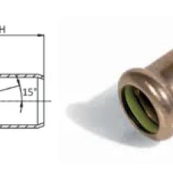 RACMET marinePRES CuproNickel 90/10 15° Elbow Male To Female