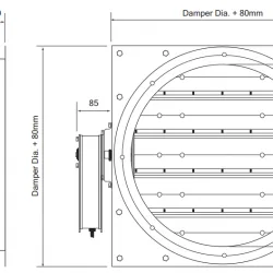 Circular MED approved A60 Damper