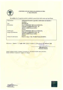 RINA Drain Certification