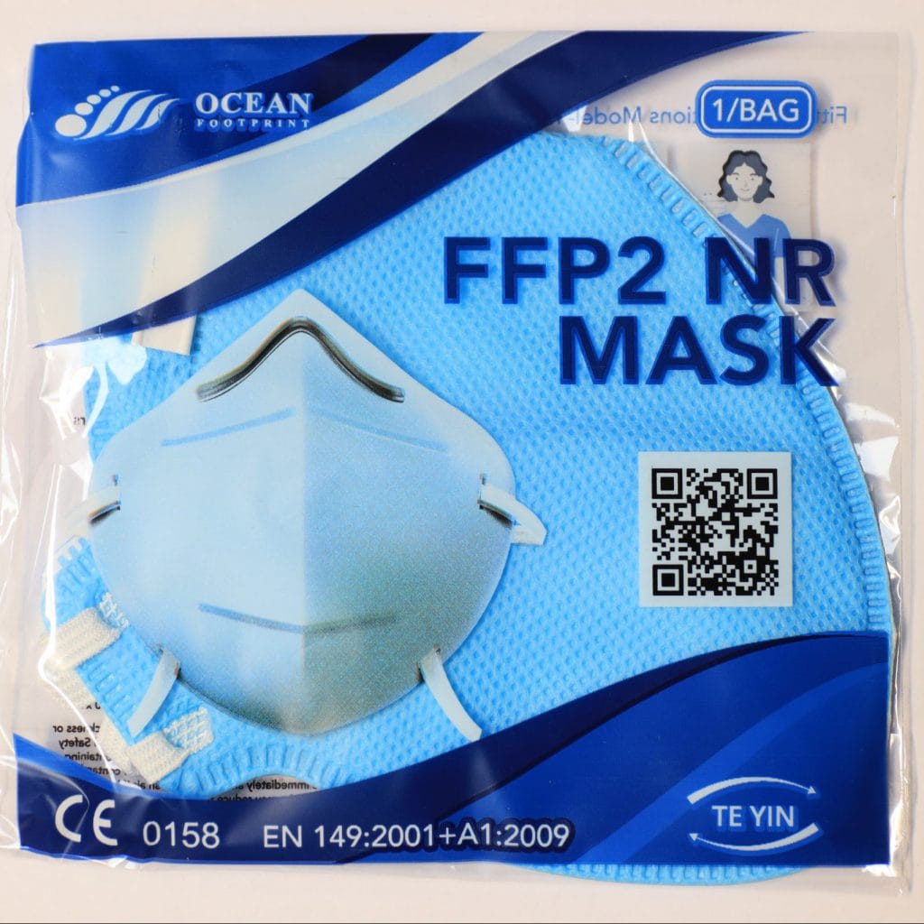 FFP2 NR Foldable Respirator/ Safety Dust Masks Ocean Footprint