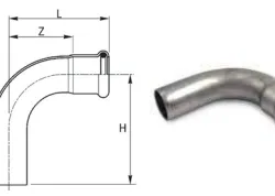 RACMET inoxPRES Elbow 90° Male to Female