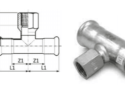 RACMET inoxPRES Branch Tee Female BSP Outlet For Saturated Steam