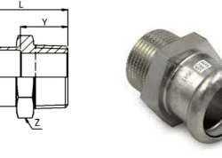 RACMET inoxPRES Male Adapter For Saturated Steam