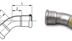 RACMET inoxPRES Elbow 45° Female to Female For Gas