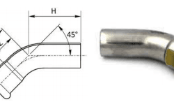 RACMET inoxPRES Elbow 45° Male to Female For Gas