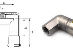 RACMET inoxPRES Elbow Adaptor 90° With Female Thread For Gas