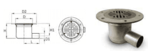 Scupper With Flange/Horizontal Outlet - Ocean Footprint