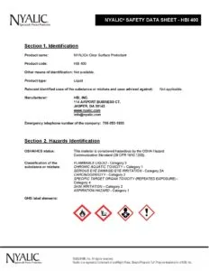 MSDS - Nyalic 400 LIQUID