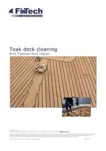 Guide for Fixtech Teakseal Teak Deck Cleaning
