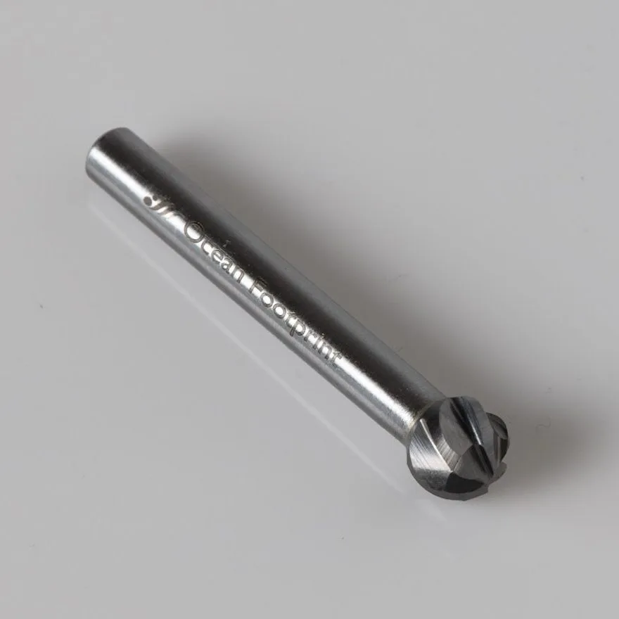 Ocean Footprint Ball Nose tip - Aluminium Cut TCT rotary Burr tool