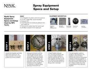 Nyalic Spray Equipment Specs